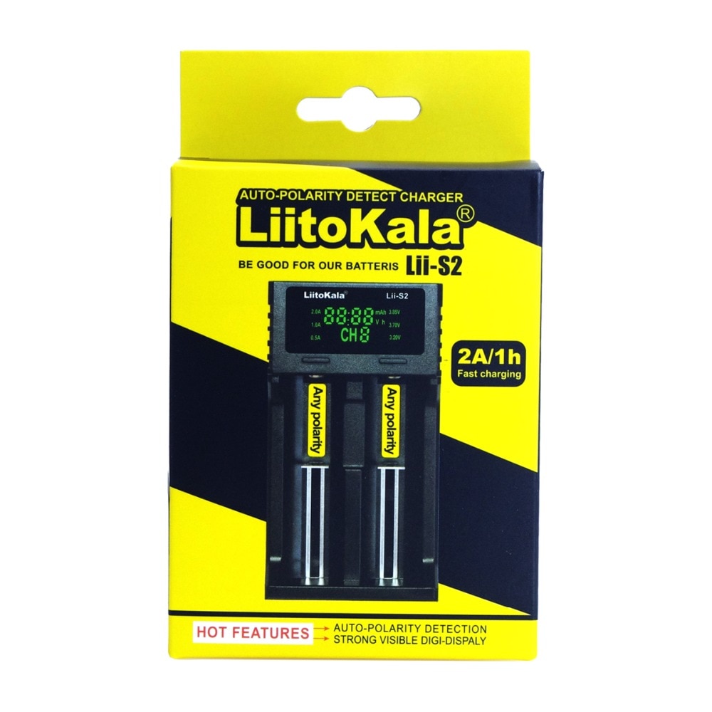 Genuine/Original Liitokala Lii-S2 LCD 3.7V 18650 18350 18500 21700 20700B 14500 26650 1.2V AA AAA NiMH lithium-battery Charger