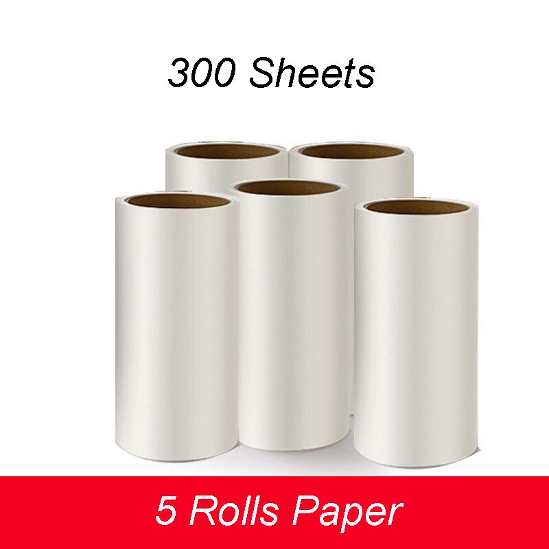 60 Sheets With Handle Brush Dust Remover Sticky Clothes bed Pet Dog Hair Fabric Fluff Roller Cleaning Accessories: 5 rolls