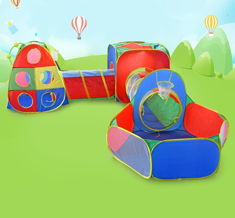 4 In 1 Kids Bal Pit Tenten En Tunnels Peuter Play Tent Met Play Crawl
