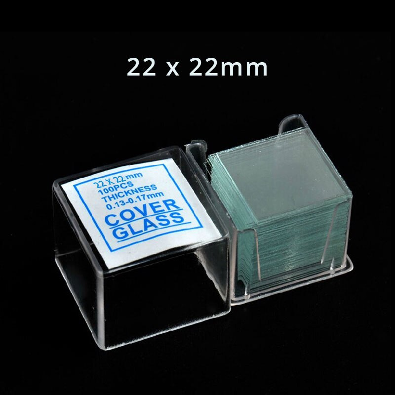 Microscope Glass Slide Cover Slips Blank Slides Microscope Accessories 100pcs 18x18mm 20x20mm 22x22mm 24x24mm: 22x22mm