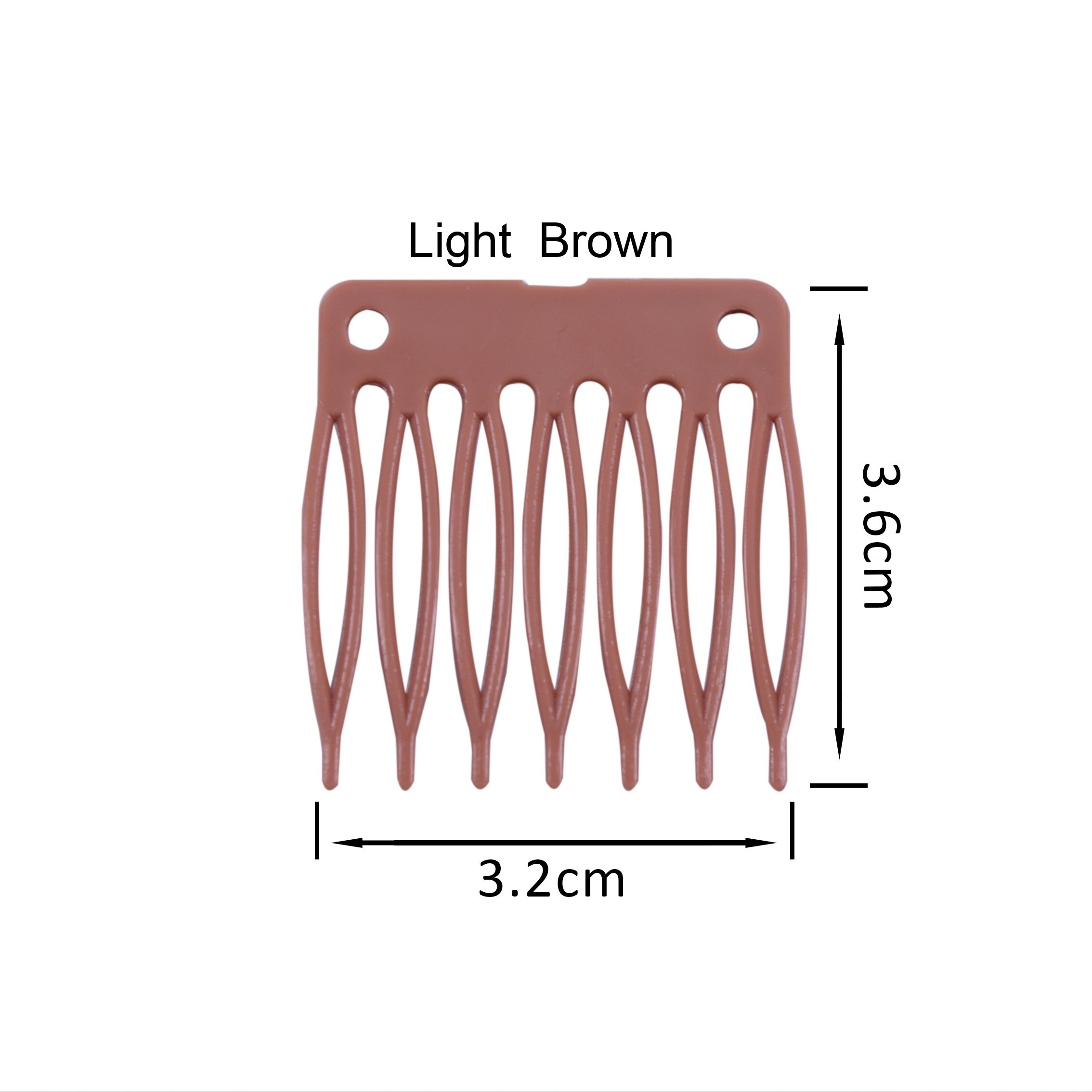 50 unids/lote, accesorios para peluca, peines y Clips de plástico para peluca, peines de Color negro para hacer peluca, productos Vogue Queen