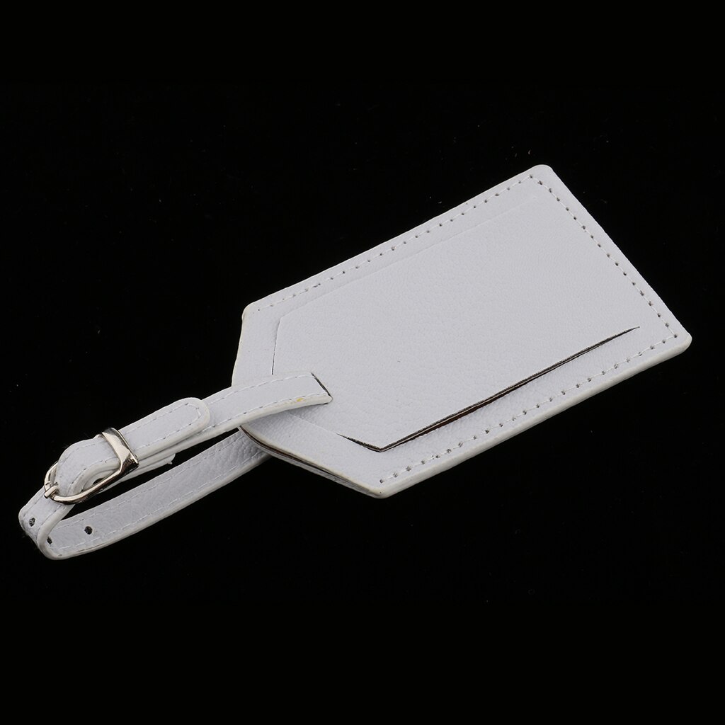 Fityle 2 sztuki skórzana etykieta robić bagażu PU walizka podróżna etykieta ID biała i czarna