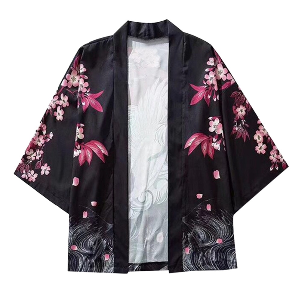 Camisas tipo Kimono hawaianas holgadas para hombres, blusa Social de verano para hombres, camisas de manga corta , camisas masculinas de talla grande