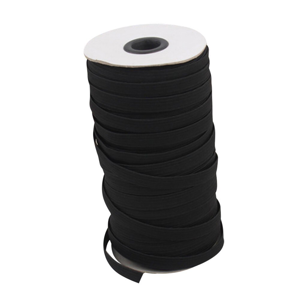 Elastiekjes Touw Rubber Band Linten Naaien Singels Tapes Taille Schoenen Riem Diy Kledingstuk Accessoires 5 M 5 Mm: BLACK