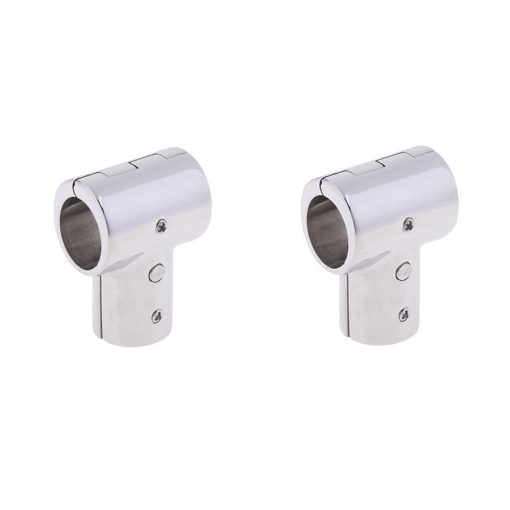 Accesorios para barandilla de barco, accesorio en T 316, acero inoxidable, 25mm, pasamanos marino de 3 vías, 90 grados, 2 uds.