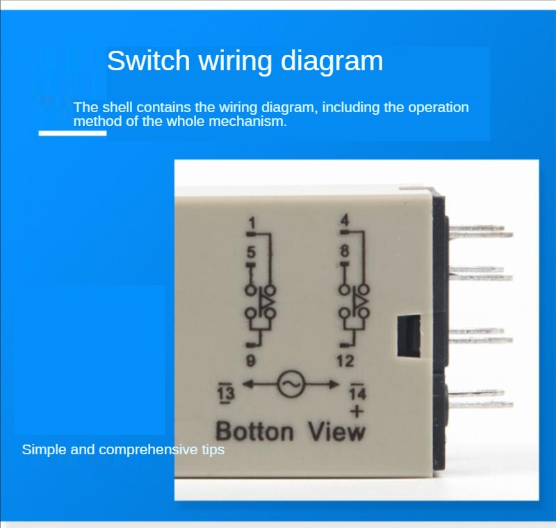 12VAC/VDC Time relay Delay range 0s-60m knob time control switch delay relay ,No base,Power on delay H3Y-2