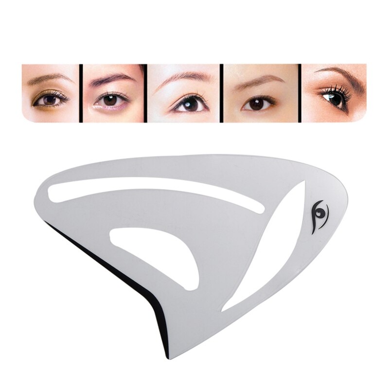 Diy Make-Up Template Kaart Wenkbrauw Eyeliner Oogschaduw Mal Gezicht Contour Model Stencil Card Grooming Model Voor Vrouwen Meisje