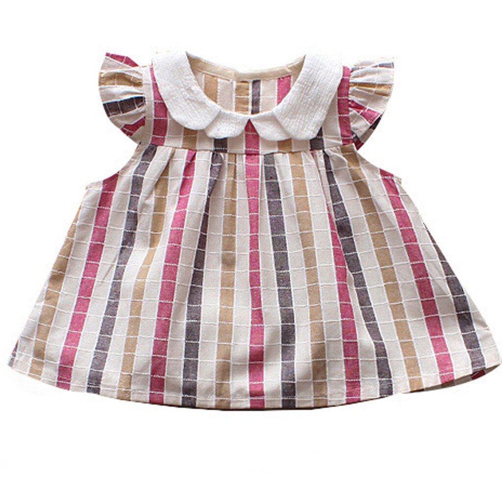Bambini del bambino Del Bambino della camicia della ragazza Della Camicia di Plaid Casual Della Principessa della camicetta di una ragazza Magliette e camicette Vestiti odziez dla dzieci Dropshipping # VC20