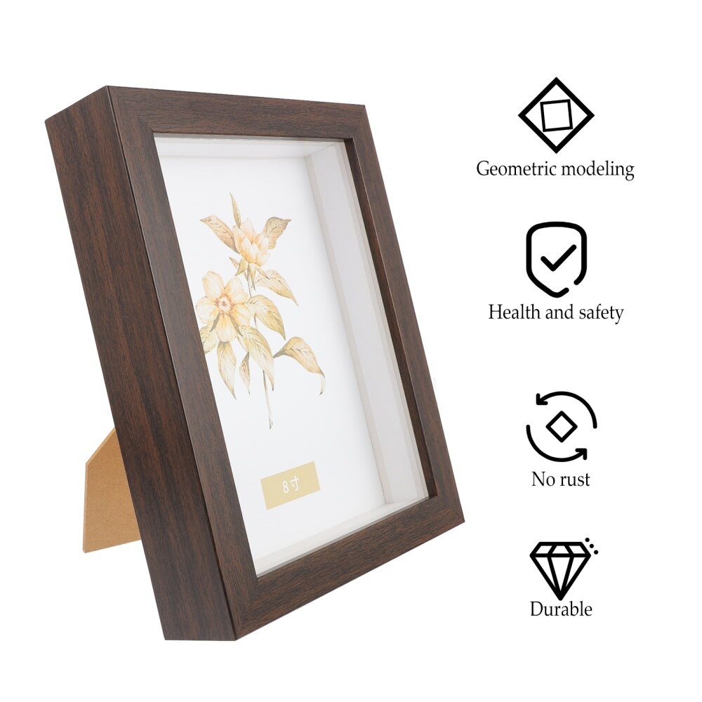 10inch Rustic Shadow Box Memory Box Frame for Display Medal Photo Dried Flowers