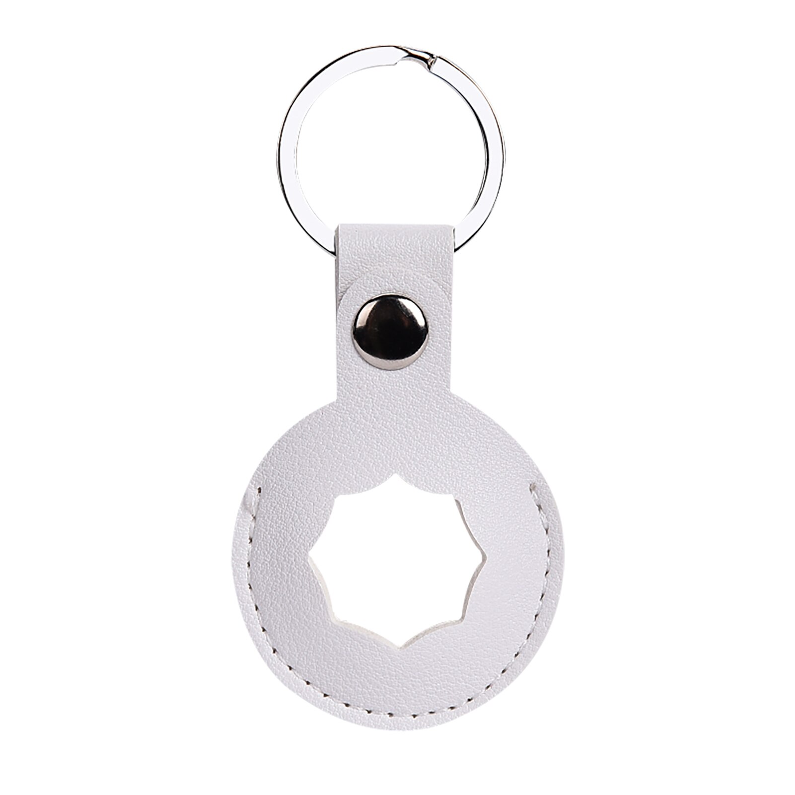 Schutzhülle für smart tracker, weich, tragbar, kratzfest, stoßfest, waschbar, mit haken zur aufbewahrung, passend für airtag: Weiß