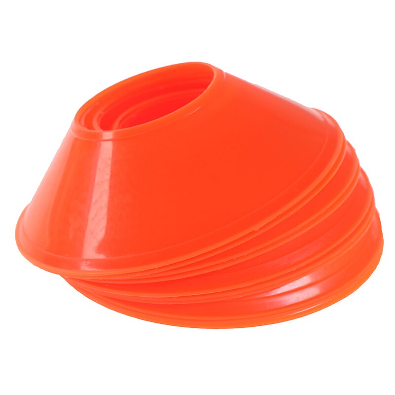 1/5/10Pcs Soccer Training Sign Dish Pressure Resistant Cones Marker Discs Marker Bucket PVC Sports Accessories: OG10pcs