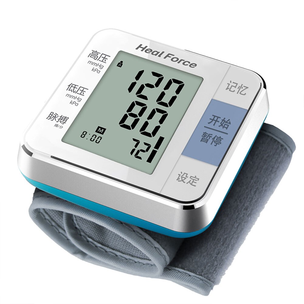 Engels Voice Manchet Pols Bloeddrukmeter Bloeddruk Presure Meter Monitor Hartslagmeter Draagbare Tonometer Bp
