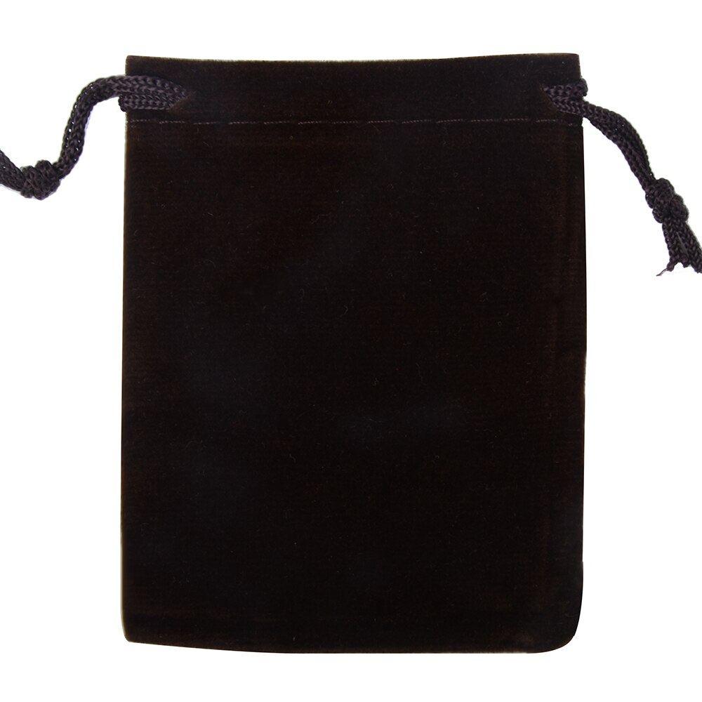 25 st/lot 7 x 9cm smyckesförpackningar sammetspåsar displayförpackning förvaring bröllopsgodispåsar med dragsko: Brun