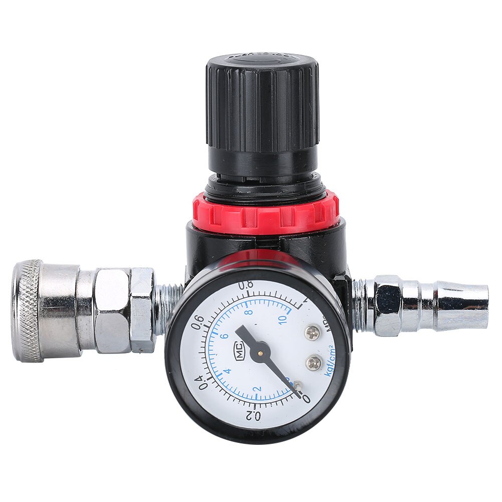Air Adjusting Valve Regulator With Glass Gauge Adjustment Range 0-145PSI Standard Air Inlet Outlet Fits Almost Any Spray Gun