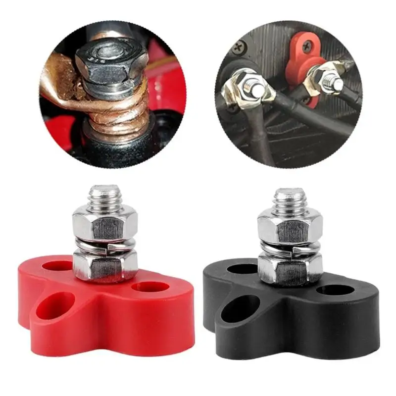 DC 48V 300A Sammelschiene M10 Klemmenblock Bolzen Batterie Stromverteilung Bolzenanschluss für LKW RV Stiefel