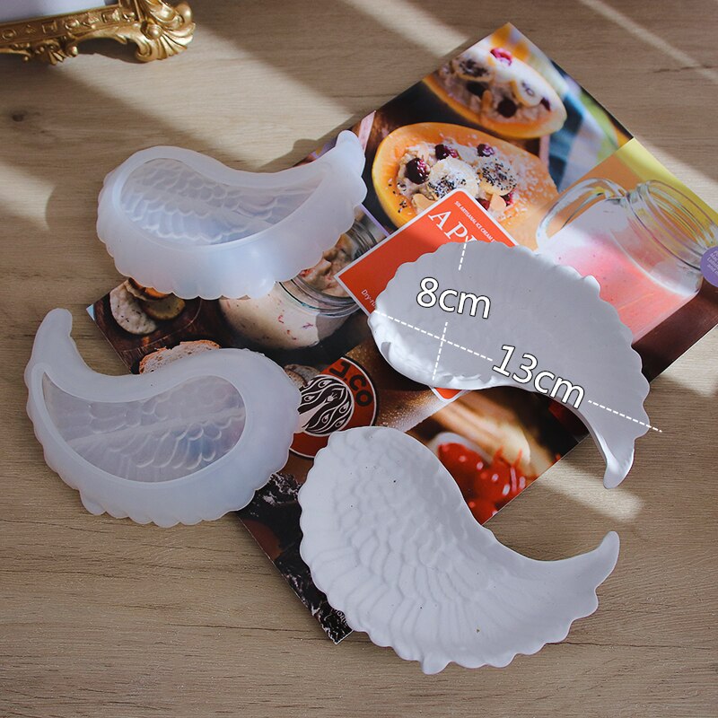 Engel FlüGel Beton Tablett Zement Handwerk Silikon bilden Aromatherapie Gips Gips Wohnkultur Schmuck Dispaly Fach Formen: E