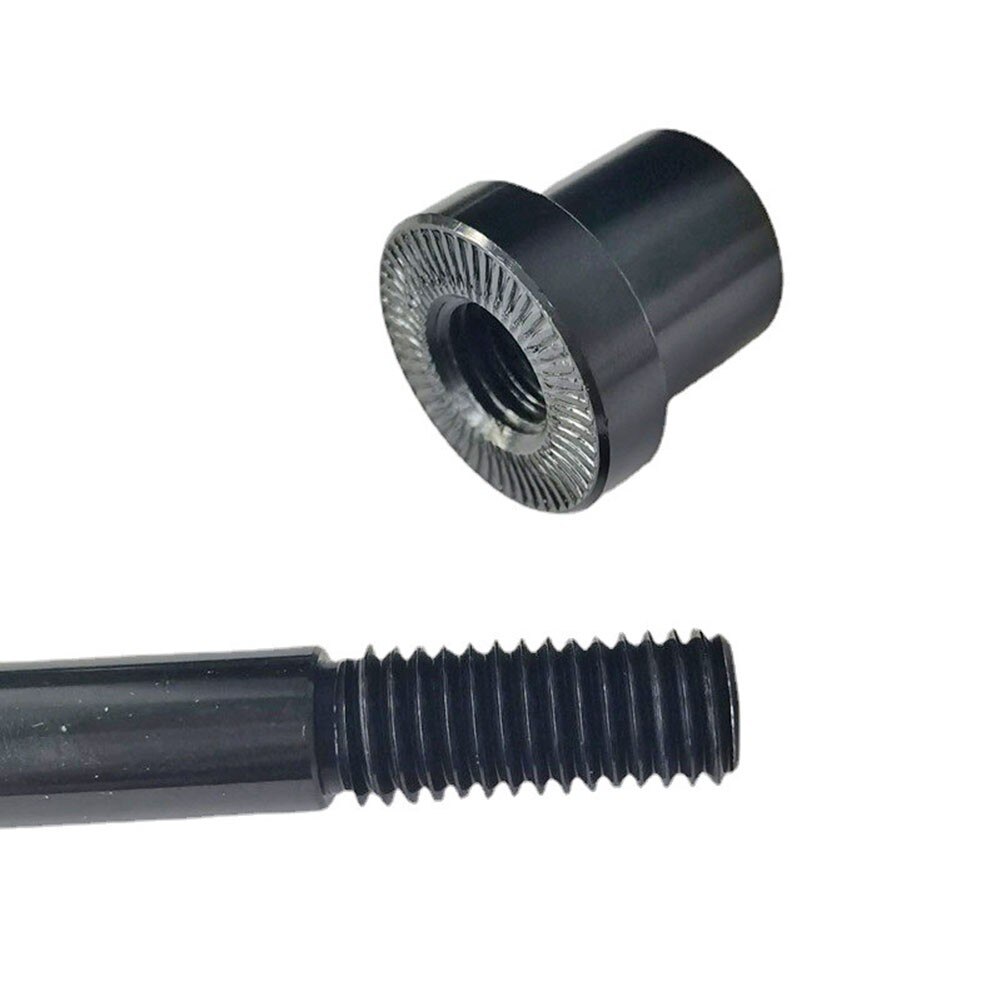 Brocheta de liberación de eje para bicicleta, adaptador de eje pasante de rueda delantera y trasera de aleación negra, accesorios para bicicleta, 10x135, 1 ud.