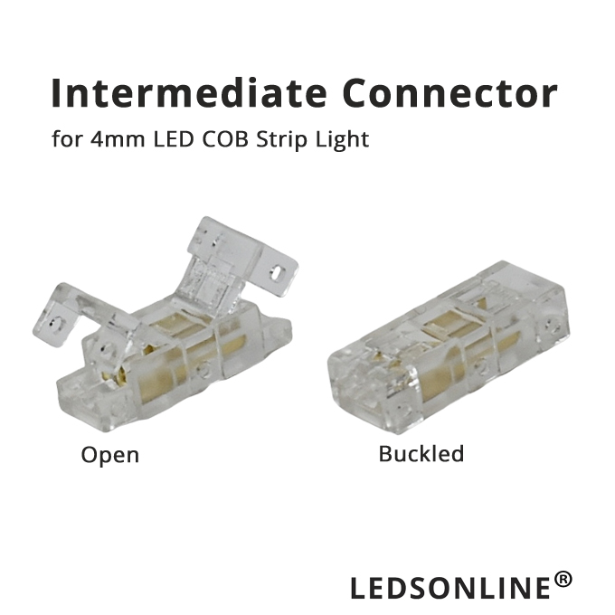 4mm LED COB Strip Light Solderless Quick Connector Electrical Connect Without Soldering Quick Assembly Easy Installation Remove: Blue / 2G7