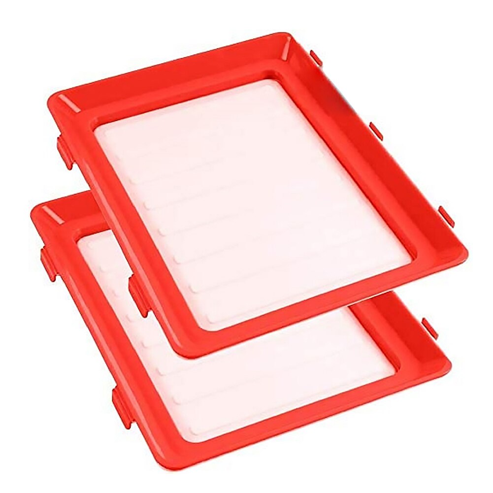 2pcs Food Preservation Tray Food Fresh Keeping Fresh Spacer Organizer Food Preservate Refrigerator Food Storage