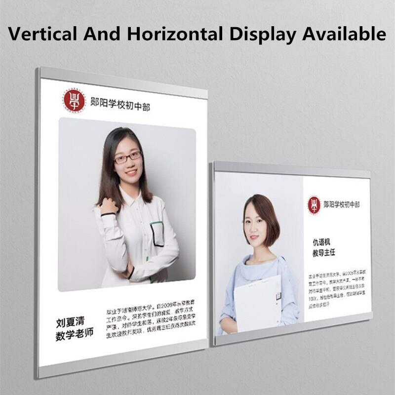 A3 Clear Acryl Muurbevestiging Teken Houder Label Display Frame Zelfklevende Magnetische Foto Poster Frame