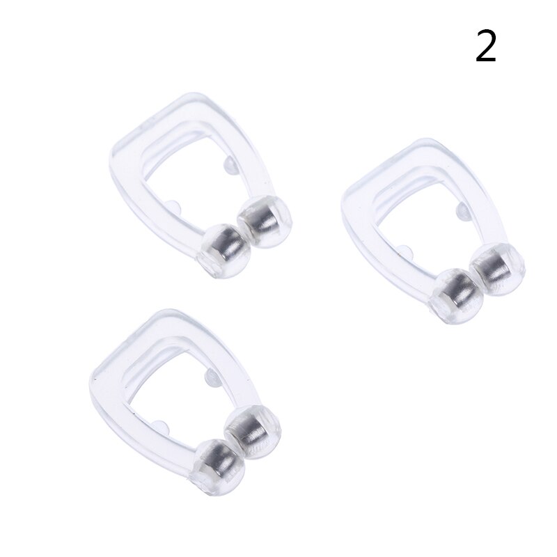 1/3/5PCS Anti-Snore Stop Snoring Night Device Clipple Silicone Magnetic Nose Clip For Sleeping Aid: 3PCS