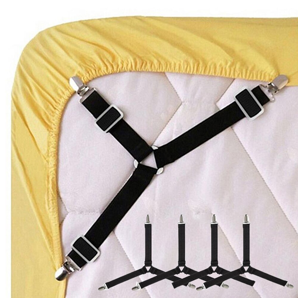 Justerbar trekant sengelinned fastgørelseselement madrasbetræk hjørneholder klip fastgørelsesorganer tøjklemmer
