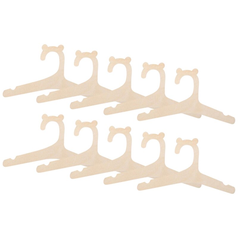 Colgador de madera Natural para ropa de bebé, perchero para habitación de bebé, decoración de guardería, 10 piezas: Default Title