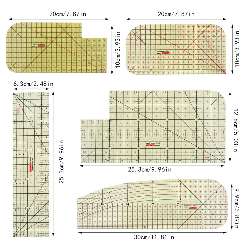 5 Styles Heat Resistant Ruler Household Ironing To... – Grandado