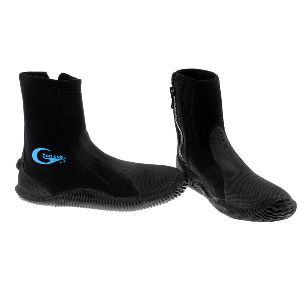 Muta da sub in Neoprene da 5mm scarpe da acqua antiscivolo stivali alti superiori caldi surf inverno nuoto Kayak muta da pesca subacquea