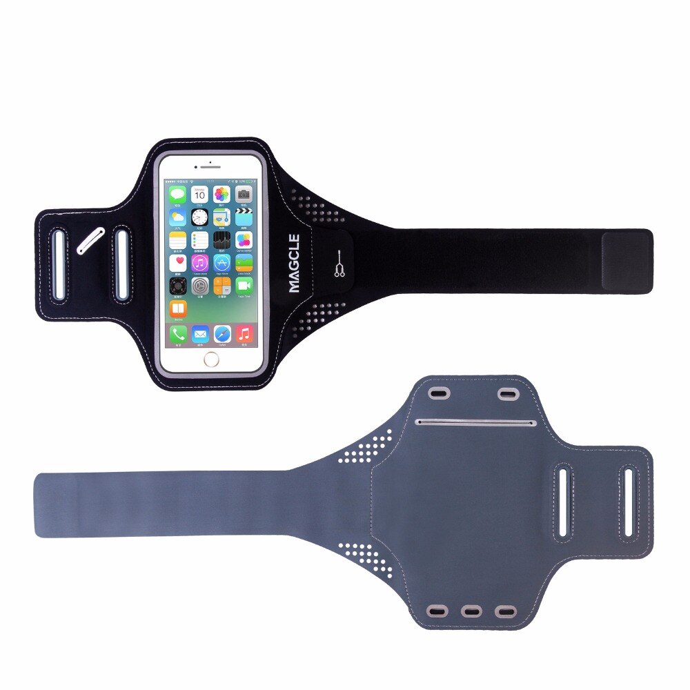 Magcle 5.5 inch armbandhoesje van tpu, sportjoggingarmbandtas voor iphone x, iphone 8 plus, samsung mobiele telefoonhoesje