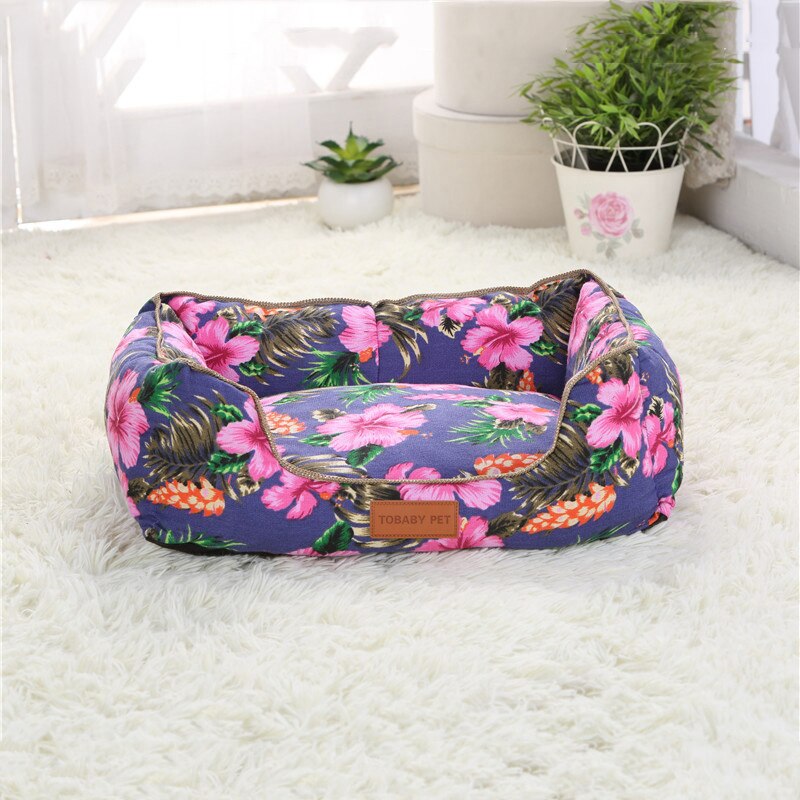 Weiche Vlies Hund Betten Haus Winter Warme Gedruckt Hund Kissen Sofa Wasserdicht Zwinger Nest für Katze Welpen Kleine Hunde cama perro