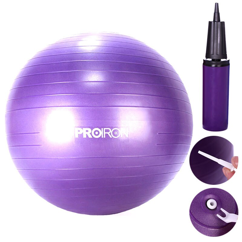 Fitness Ball - 55cm 65cm 75cm - Smooth Surface - Gym Balance Exercise Workout