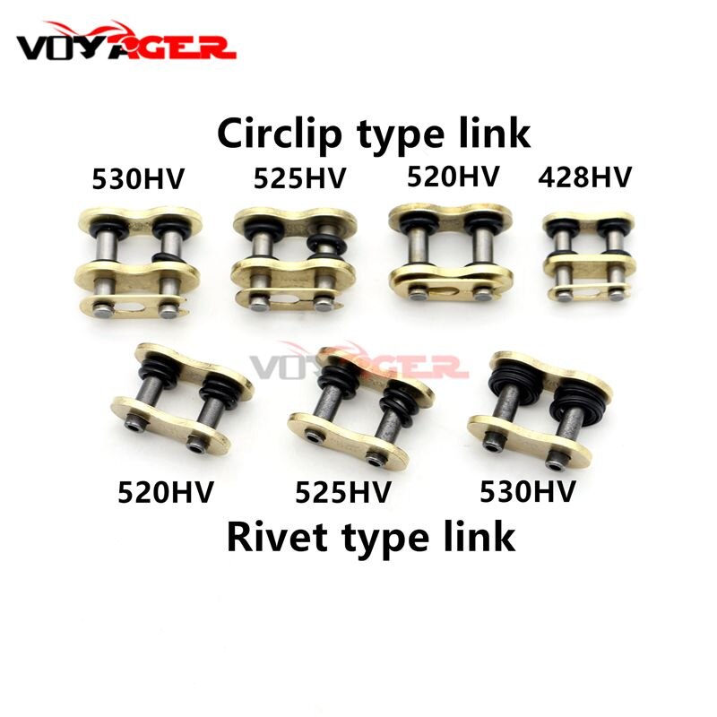 Motorcycle 428/520/525/530 chain connector/chain main chain connection buckle For 428HV/520HV/525HV/530HV O-Ring chain lock