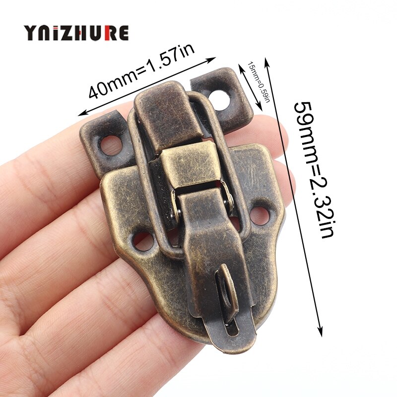 Cerradura Vintage, caja de Metal antigua para joyas y cofre, caja de , caja para maletas, hebillas Para topes, cierre de cerrojo, cierre para muebles