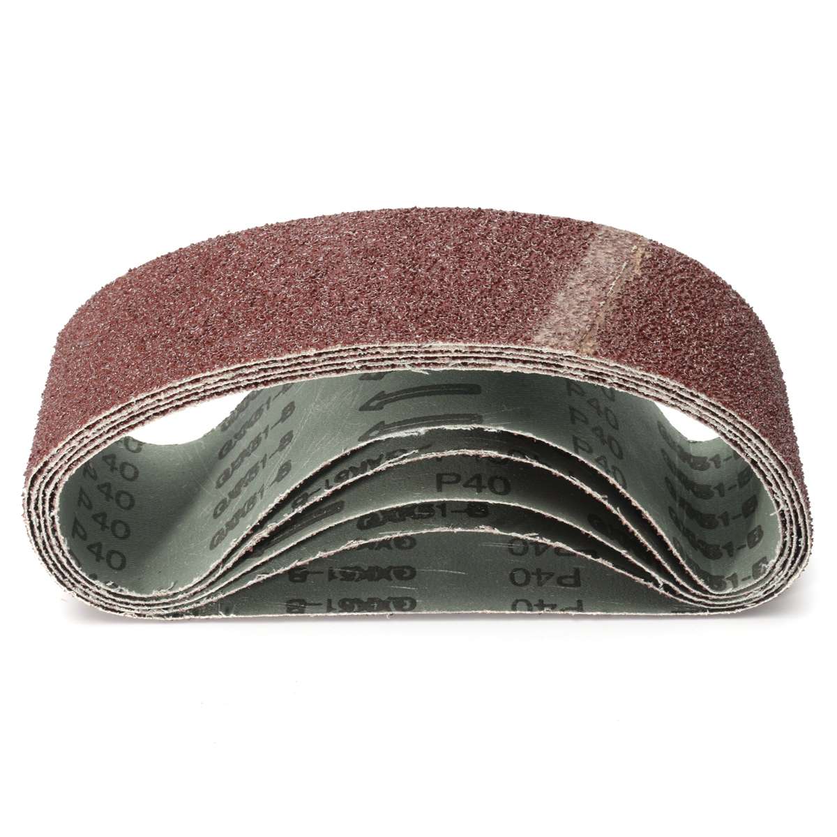 5pcs/Set Grinding Sanding Belts 40 Grits Aluminum 533 x 75mm for Sander Polishing Replacement Machine Abrasive Tool