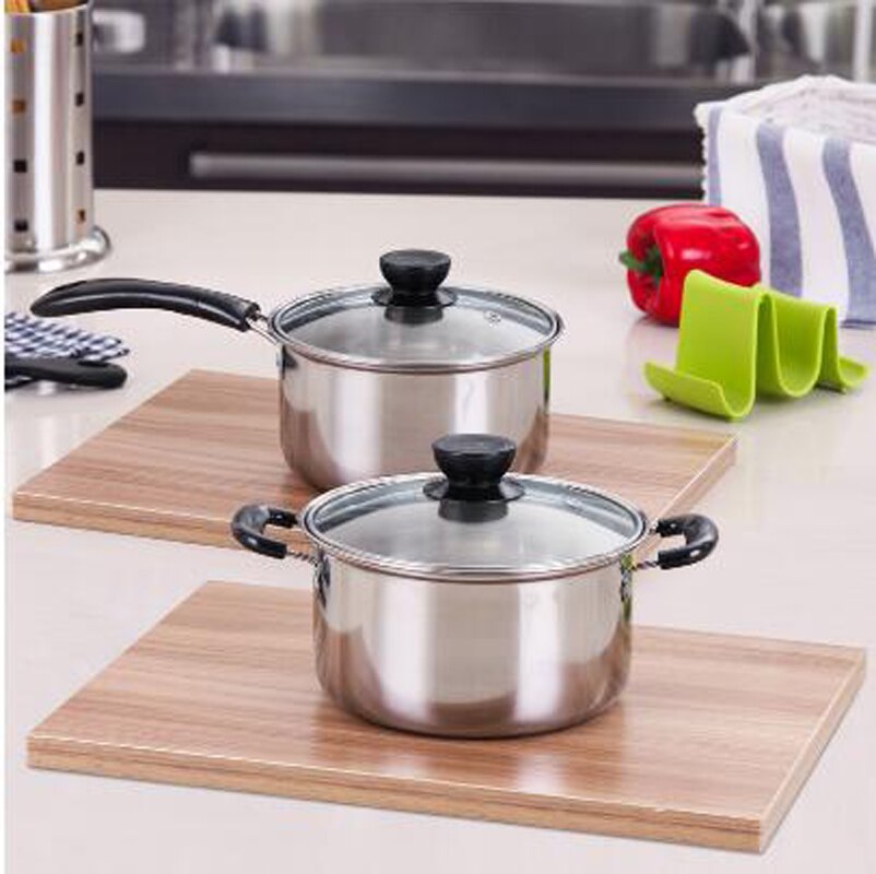 Cacerola de acero inoxidable para cacerola lechera y fideos remojados en el dormitorio de la casa cocina ollas de leche