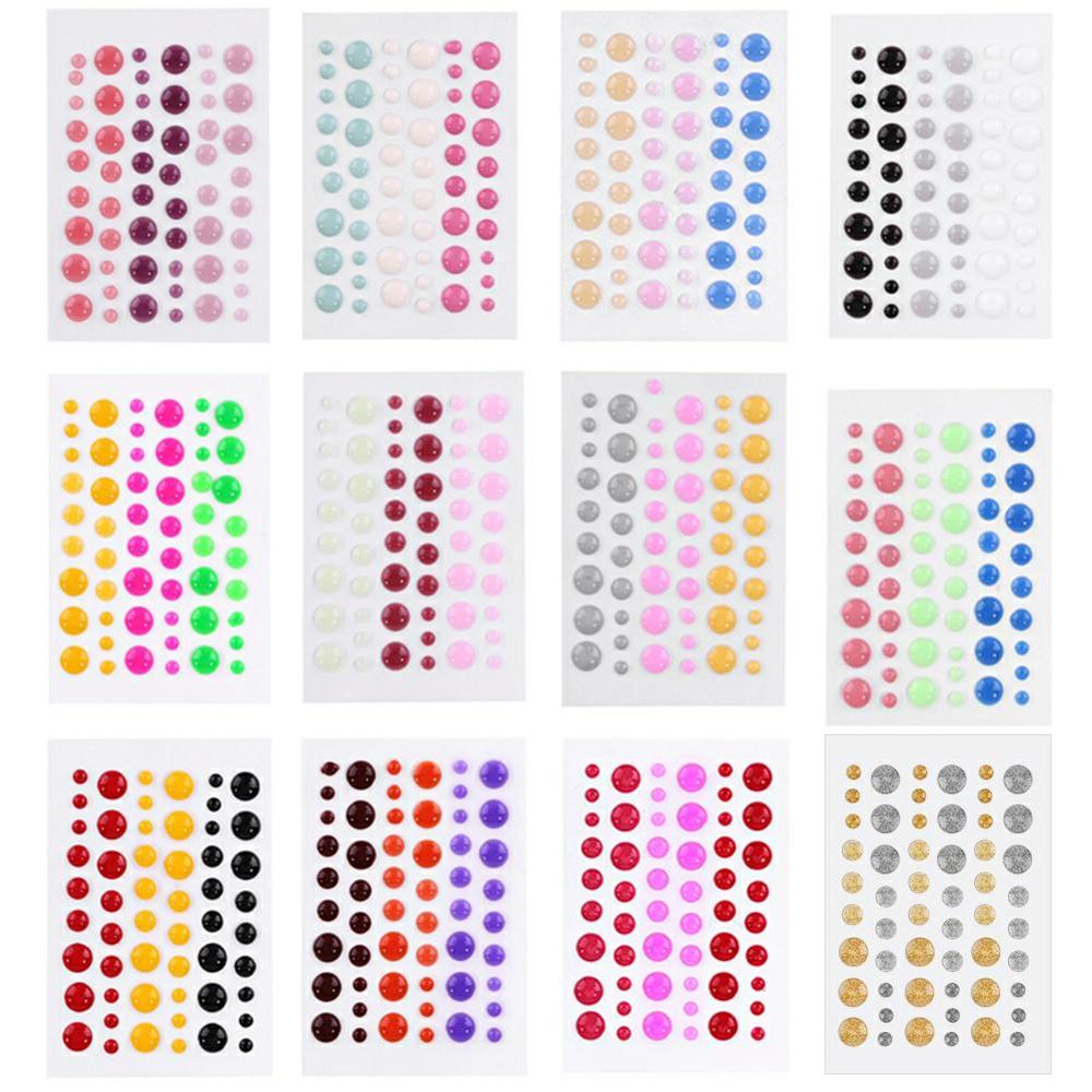 Enamel Dot Self Adhesive Sprinkles Enamel Dots Resin Sticker for Scrapbooking DIY Crafts Card Making Decoration