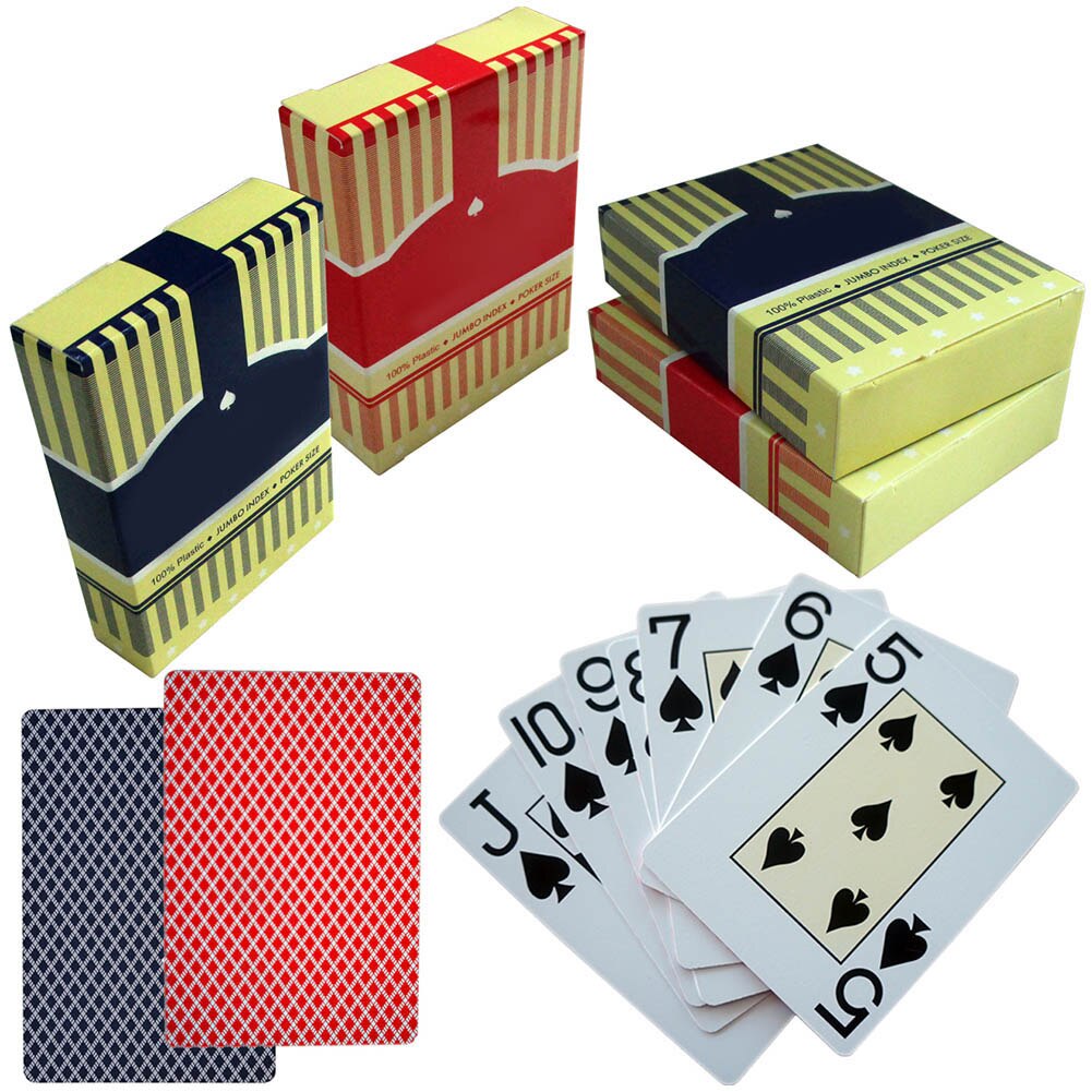 PVC Plastic Playing Card Family Game Poker Cards Waterproof Polish Poker Board Games LBV