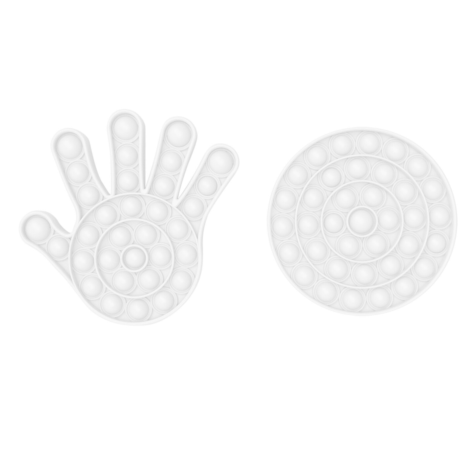 Colorful Push Bubble Fidget Sensory Toy Adult Antistess Autism Special Needs Stress Reliever Toys for Chidren Christmas: White 