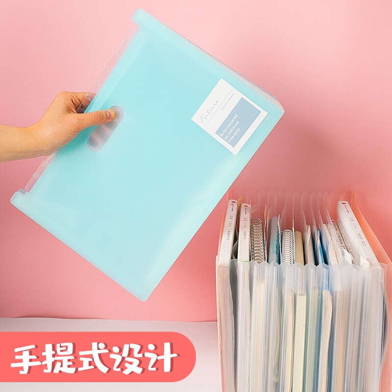 13 kieszenie rozszerzenie pliku uchwyt o dużej pojemności Organizer na dokumenty rachunek dokument A4 Organizer taca na dokumenty przenośne akcesoria biurowe