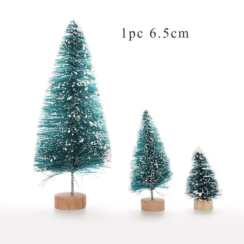 1/3/5/10pcs DIY Christmas Tree Small Pine Tree Mini Trees Placed In The Desktop Home Decor Christmas Dollhouse Decor Kids: 1pc 6.5cm