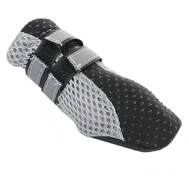 Zomer Hond Schoenen 4 stks/set Ademend Duiken Stoffen Kleine Grote Hond Laarzen Antislip Reflecterende Voor ChiHuaHua: B / S