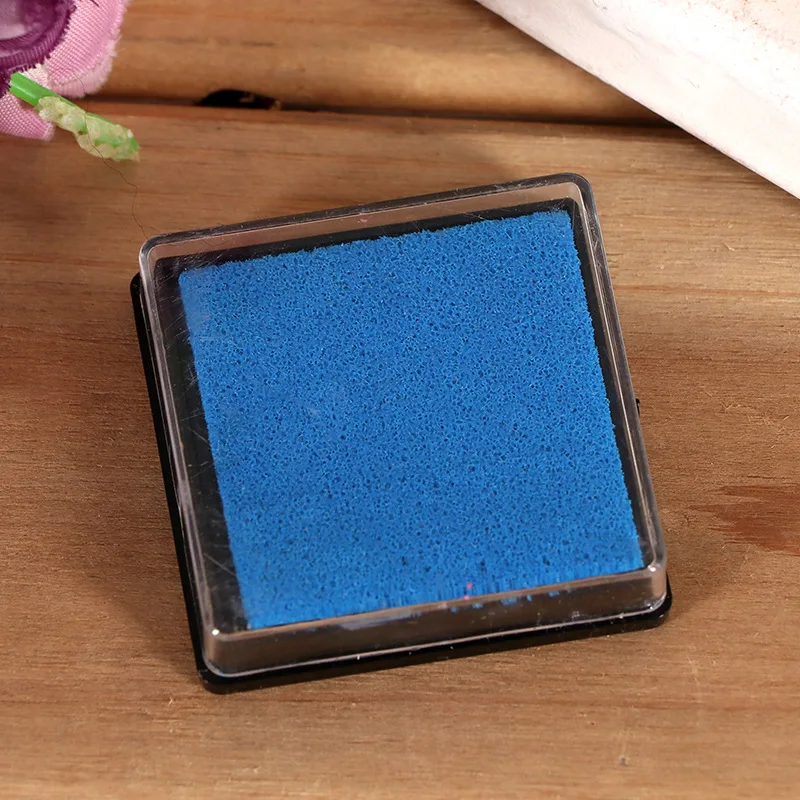 15 colori carino tampone di inchiostro artigianale a base di olio tamponi di inchiostro fai da te per timbri di gomma tessuto album di ritagli decorazioni di nozze tampone per impronte digitali: Blu
