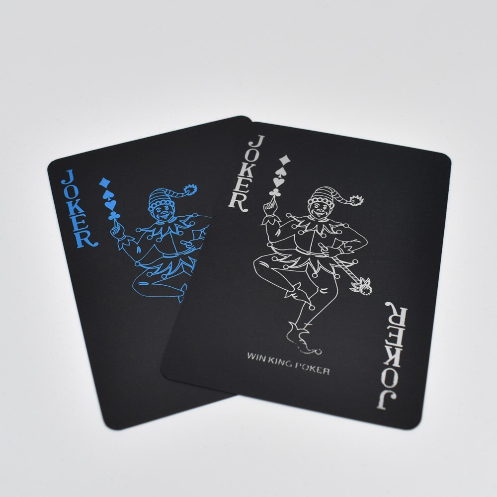 Pvc sort poker blå og rød spillekort plast vandtæt game deck kort