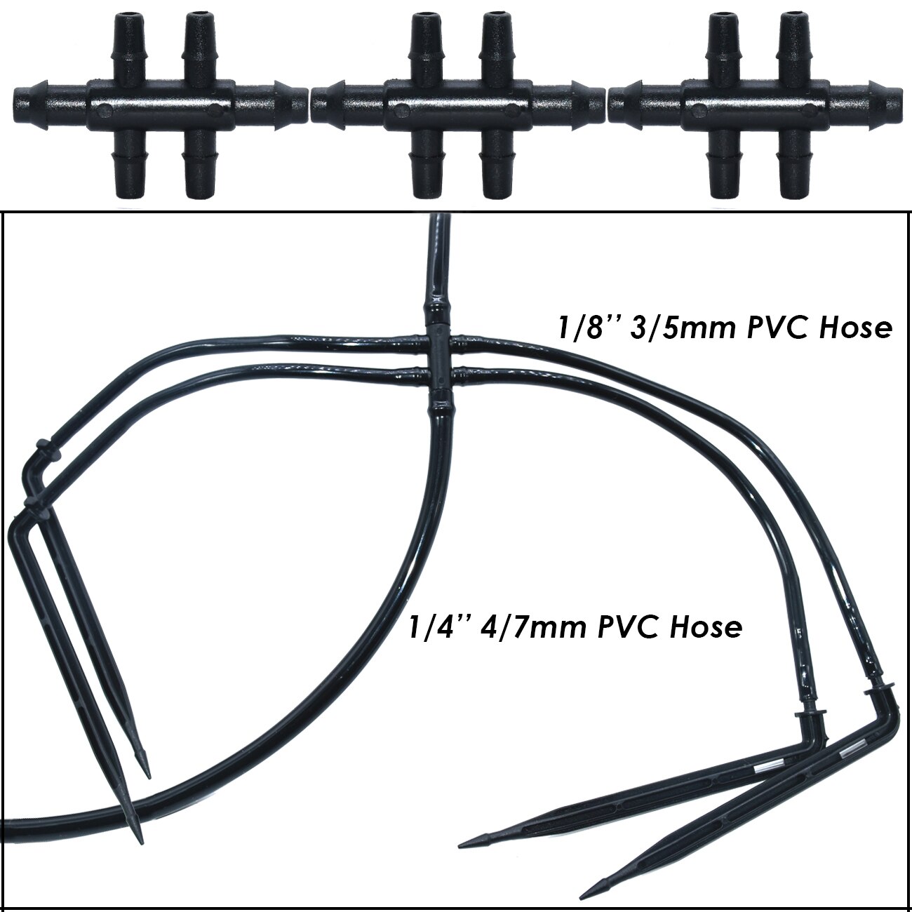 Kas Automatische Elleboog Emitter Drip Systeem 4/7 3/5Mm Slang Tuin Watering Irrigatie Kit Voor Thuis Ingemaakte plant