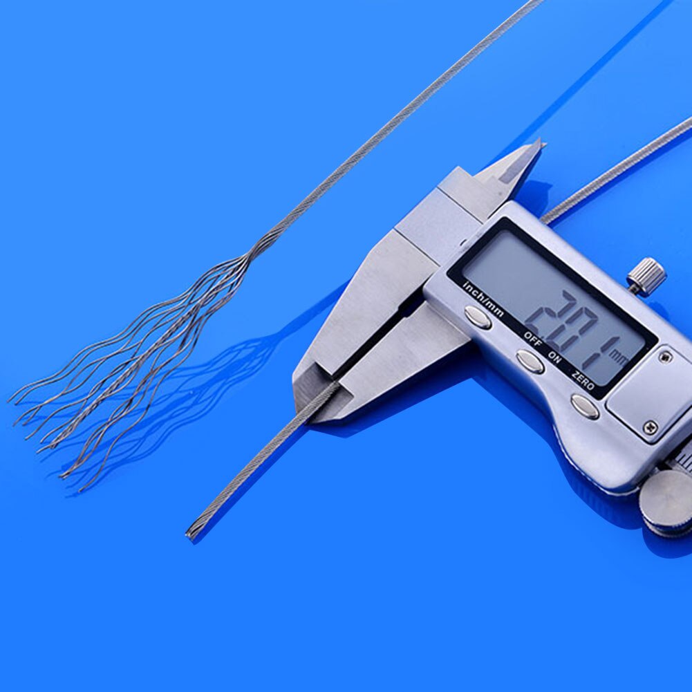 5M Stainless Steel Curtain Tension Wire Hanging Clothesline Wire Practical Curtain Wire Curtain Tension Wire Pincer Clips Net