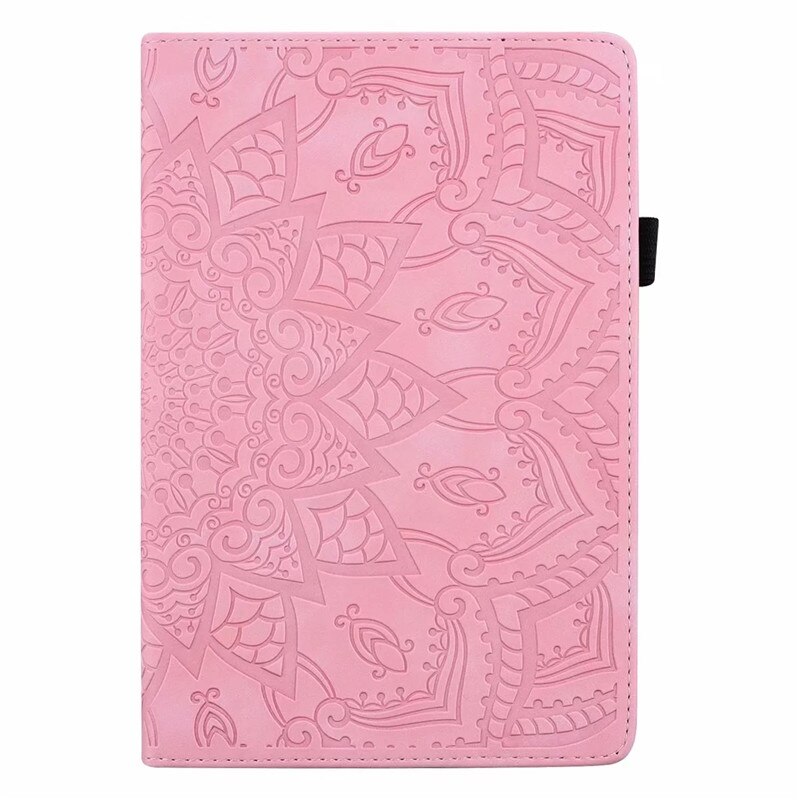 Huawei mediapad  m5 lite 10 bah 2-l09/w19 dl-al09 kotelo ylellinen vintage nahkakansi jalusta smart kotelo huawei  m5 lite 10: Vaaleanpunainen