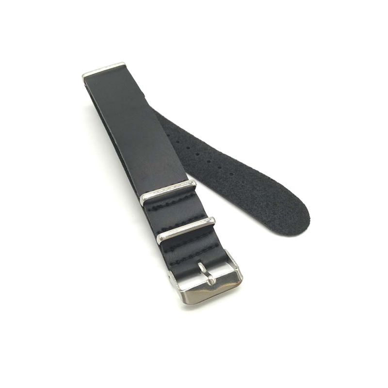 PU Leather Watch Band Metal Buckle Watch Strap Men Women Soft Watches Strap LXH: Black / 20mm