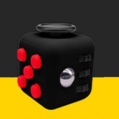 Hand Cube For Anxiety Relief Focus Kids 6 Sides Magic Button Anti Stress Cube Vinyl Desk Spinner Toys 3.3cm Relaxation: 15