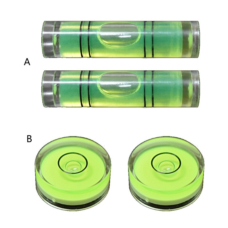 3D Printer Bed Leveling Small Size Bubble Level Mini Shatterproof Level Auxiliary Tool Platform Balance Ruler 2PCS